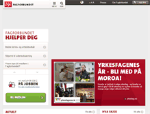 Tablet Screenshot of fagforbundet.no