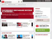 Tablet Screenshot of kristiansand.fagforbundet.no